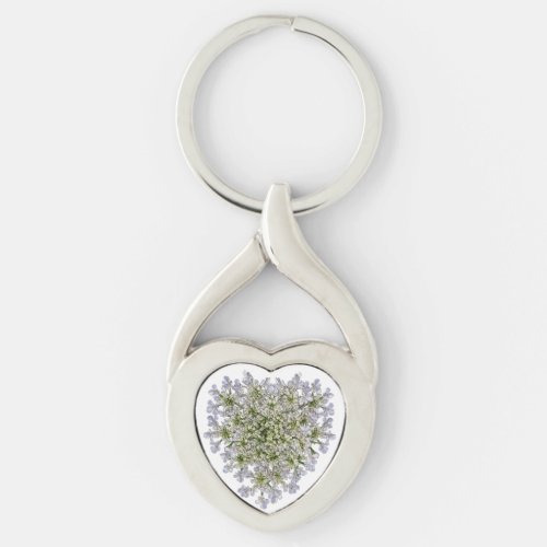little white petals  keychain