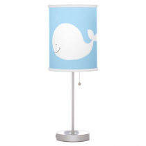 Little White Whale Nursery Lamp (Light Blue)