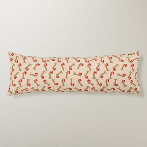 Little Wiener Dog Pattern Body Pillow