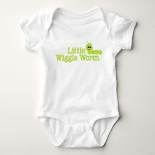 Little Wiggle Worm Bright Spring Green Inchworm Baby Bodysuit