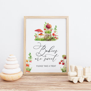 Little Wild Mushroom Babies are Sweet Poster