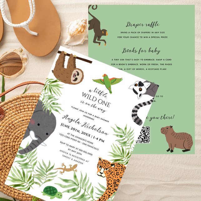 Little Wild One Baby Shower All in One QR Code Invitation (Creator Uploaded)