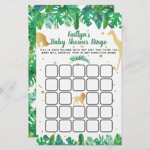 Little Wild One On His Way Boys Baby Shower Bingo