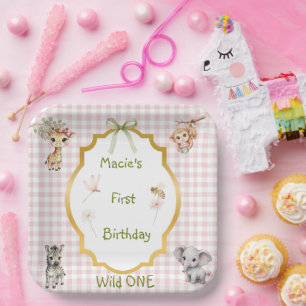 Little Wild One Party Paper Plates