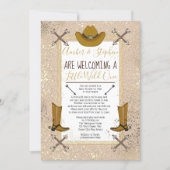 Little Wild One Rustic Western Baby Shower by Mail Invitation (Front)