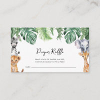 Little Wild One Safari Baby Shower Diaper Raffle
