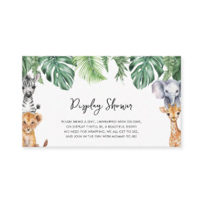 Little Wild One Safari Baby Shower Display Shower Enclosure Card