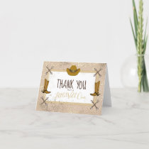 Little Wild One Western Arrows Birthday Party Than Thank You Card