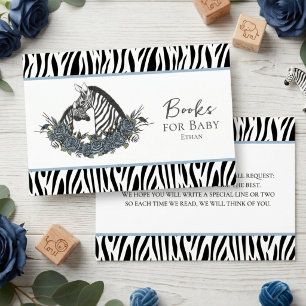 Little Wild One Zebra Safari Books for Baby Enclosure Card