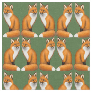 Little Wild Red Fox Fabric
