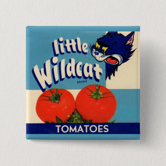 Little Wildcat tomatoes crate label Button (Front)