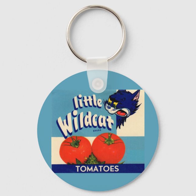 Little Wildcat tomatoes crate label Keychain (Front)
