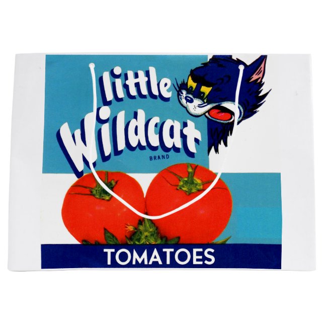 Little Wildcat tomatoes crate label Large Gift Bag (Front)