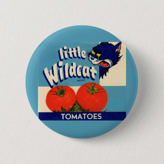 Little Wildcat tomatoes crate label Pinback Button
