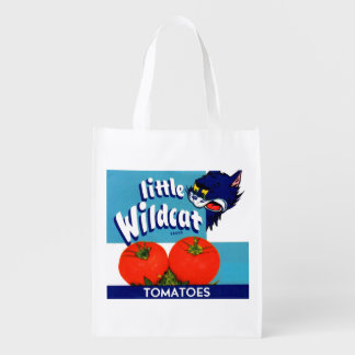 Little Wildcat tomatoes crate label Reusable Grocery Bag