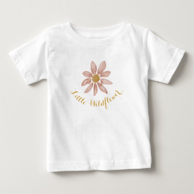 Little Wildflower 1st Birthday  Baby T-Shirt (Front)