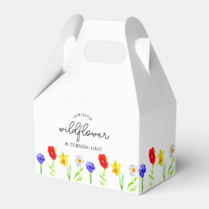 Little Wildflower 1st Birthday Favor Boxes