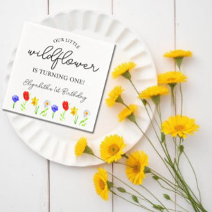 Little Wildflower 1st Birthday Napkins