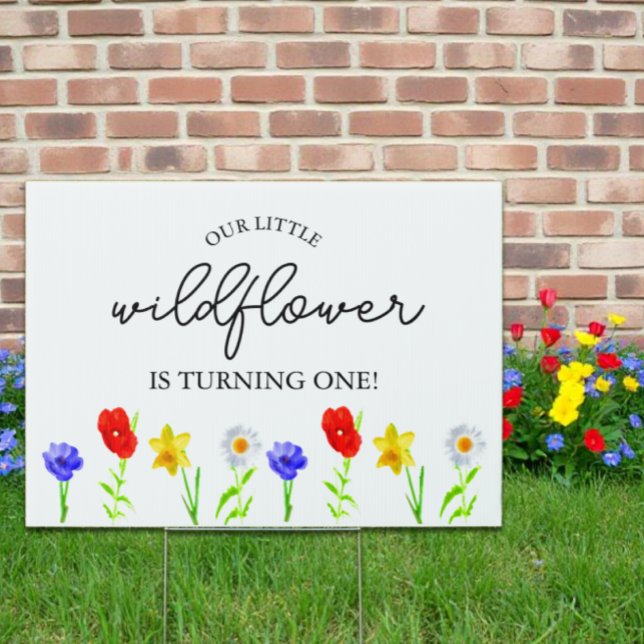 Little Wildflower 1st Birthday Sign (Creator Uploaded)