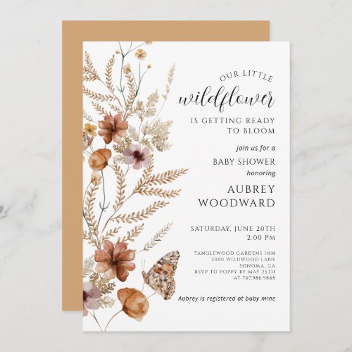 Little Wildflower Baby Bloom Baby Shower Invitation