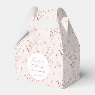 Little wildflower baby girl shower candy favor box