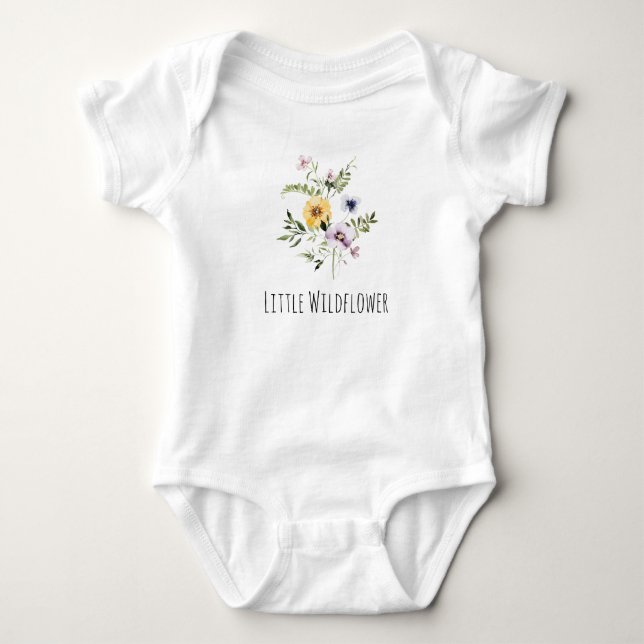 Little Wildflower Baby Shirt  Baby Bodysuit (Front)