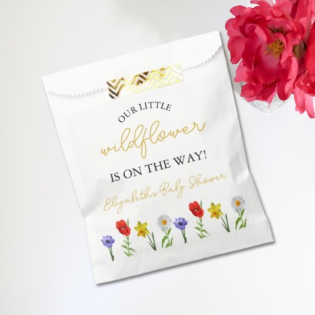 Little Wildflower Baby Shower Favor Bag (Creator Uploaded)