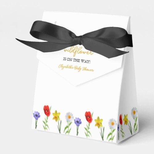 Little Wildflower Baby Shower Favor Boxes