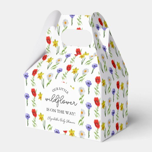 Little Wildflower Baby Shower Favor Boxes