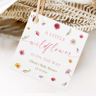 Little Wildflower Baby Shower Favor Tags