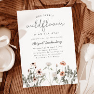 Little Wildflower Baby Shower Invitation