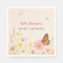 Little Wildflower Baby Shower Napkins