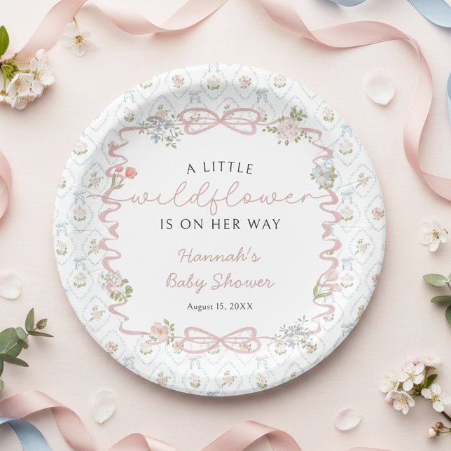 Little Wildflower Baby Shower  Paper Plates (Creator Uploaded)
