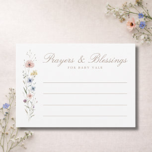 Little Wildflower Baby Shower Prayer For Baby Card