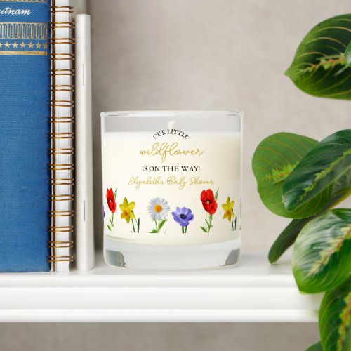 Little Wildflower Baby Shower Scented Candle