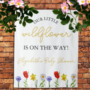 Little Wildflower Baby Shower Tapestry