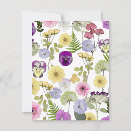 Little Wildflower baby shower theme greeting card