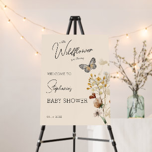 Little Wildflower Baby Shower Welcome Foam Board
