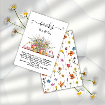 Little Wildflower Big Bouquet Books For Baby Invitation by McBooboo at Zazzle