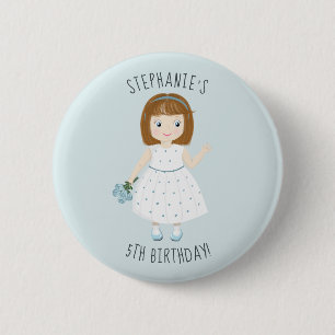 Little Wildflower Birthday Button