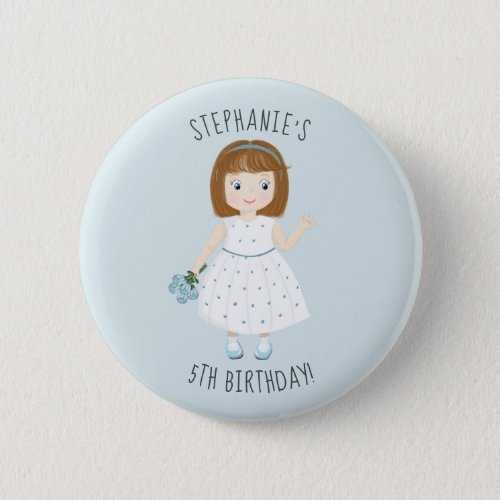 Little Wildflower Birthday  Button