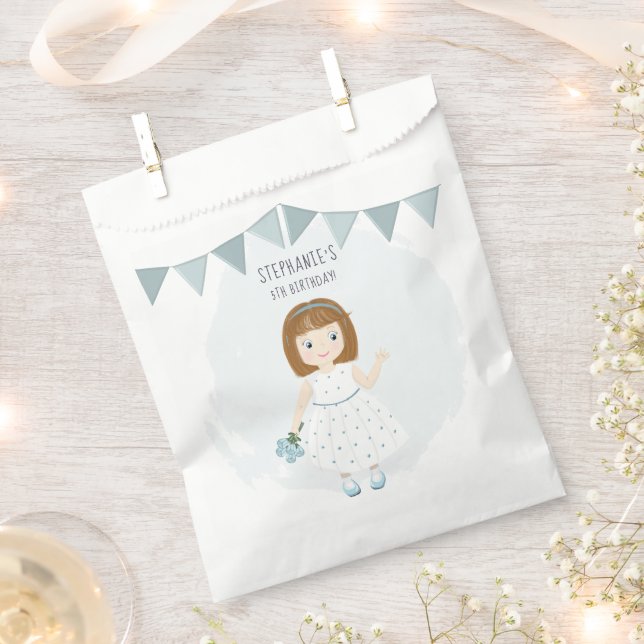 Little Wildflower Birthday  Favor Bag (Clipped)