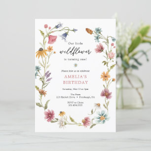 Little Wildflower Birthday Invitation
