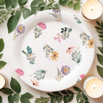 Little Wildflower Birthday or Shower Paper Plates