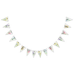 Little Wildflower Birthday Party Decor Bunting Flags