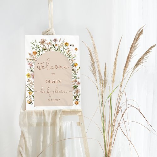 Little Wildflower Boho Baby Shower Foam Board