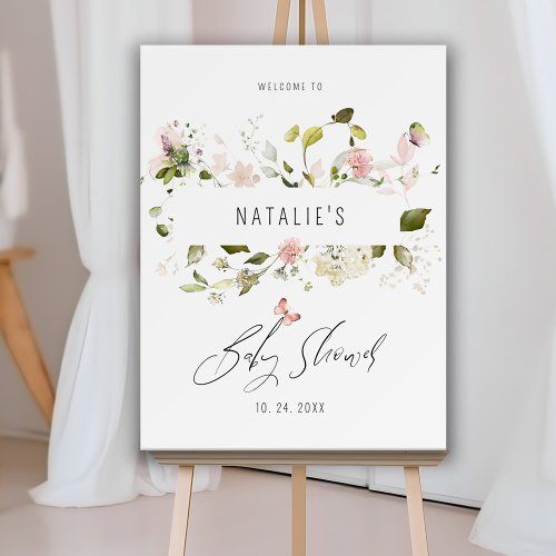 Little Wildflower Boho Baby Shower Welcome Sign