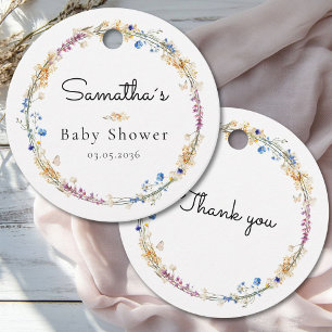Little Wildflower Boho Dream - Baby Shower Favor Tags