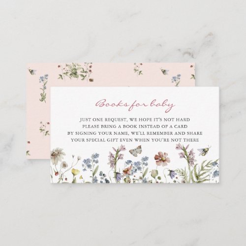 Little Wildflower  Book Request Enclosure Card