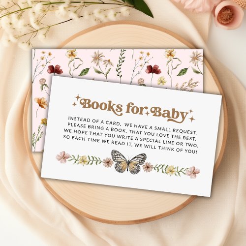Little Wildflower Books For Baby Book Request Card